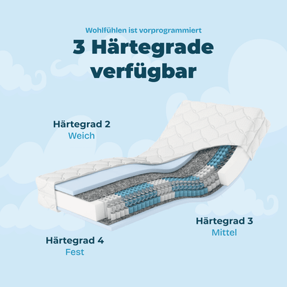 Wolkenreich Federkernmatratze Premium Dream - 3 Härtegrade